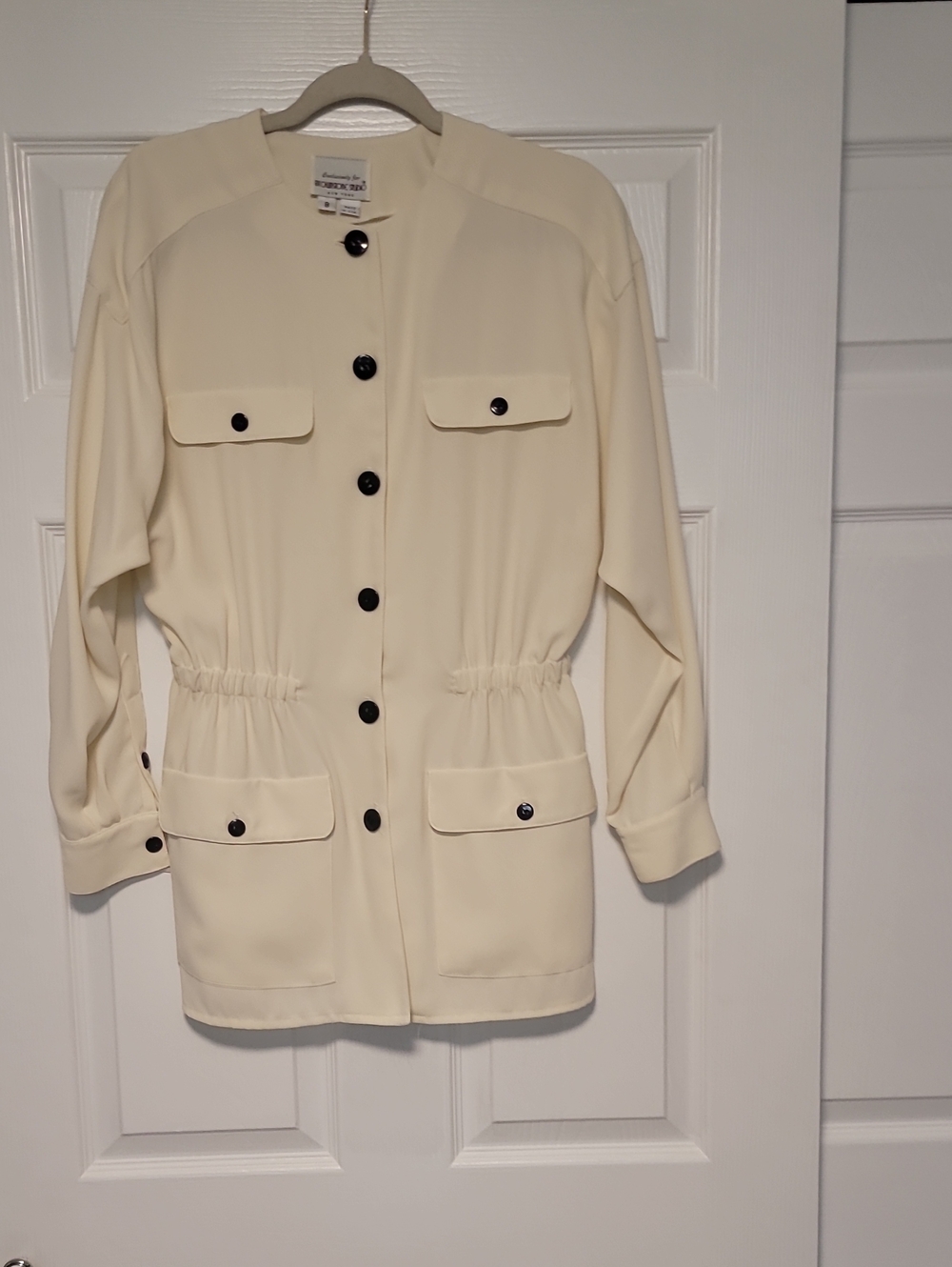 Cream Women's Button-Front Utility Jacket